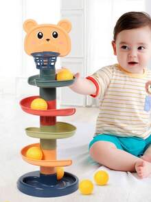 男孩游戏 - 儿童游戏 - 旋转轨道 - 趣味滚球滑梯塔轨道 - 儿童玩具 - 儿童生日礼物 - 复活节礼物 - 完美礼物 - 附赠小礼物 - 儿童派对礼物 - 女孩游戏玩具 - 送给孩子的完美礼物 - 生日派对礼物 - 新年礼物 - 儿童户外玩耍 - 沙特国庆日赠品 - 儿童派对礼物 - 女孩游戏玩具 - 生日派对礼物 [颜色随机]