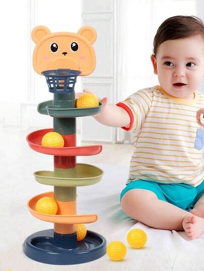 男孩游戏 - 儿童游戏 - 旋转轨道 - 趣味滚球滑梯塔轨道 - 儿童玩具 - 儿童生日礼物 - 复活节礼物 - 完美礼物 - 附赠小礼物 - 儿童派对礼物 - 女孩游戏玩具 - 送给孩子的完美礼物 - 生日派对礼物 - 新年礼物 - 儿童户外玩耍 - 沙特国庆日赠品 - 儿童派对礼物 - 女孩游戏玩具 - 生日派对礼物 [颜色随机]