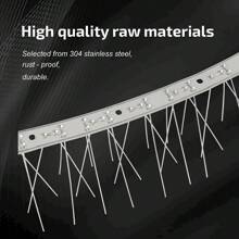 5pcs Stainless Steel Bird Deterrent Spikes, Pigeon Protection, Pigeon Defense, For Rooftops, Windows - Bird Repeller - Multicolor - View 5