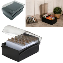 Fichario de mesa organizador porta fichas pautadas Maxcril 4x6 pequeno - Preto - Visão 5