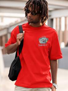 Men T-Shirts - 紅色 - 查看 3