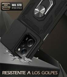 Evephones [3 In 1] Military Style Rugged Case Camshield For Redmi Poco Mi Case Modern Style + 9D Screen Protector Kit And Camera Lens Tempered Glass Anti-Scratch HD - Black - View 5