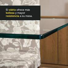 Madesa Comedor Mesa Cristal 4 Sillas Noemí Rústic/imperial - Marrón e imperial - Ver 7