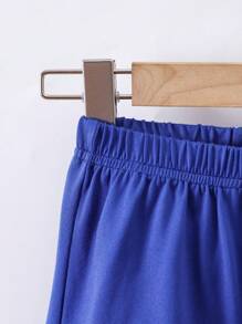 Set de 2 piezas para bebé/niño pequeño: chaleco sin mangas con estampado de tiburón y rayas + pantalones cortos casuales de verano