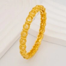 1pc Style Luxury Fashion Open Cuff Bracelet, Elegant Women Accessories, Southeast Asia Bridal Jewelry