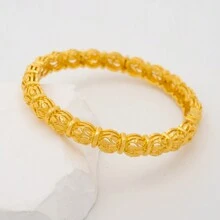 1pc Style Luxury Fashion Open Cuff Bracelet, Elegant Women Accessories, Southeast Asia Bridal Jewelry