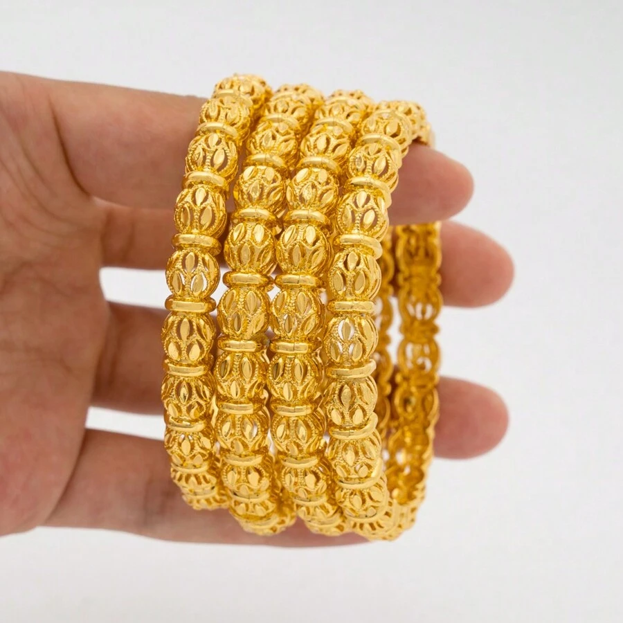 1pc Style Luxury Fashion Open Cuff Bracelet, Elegant Women Accessories, Southeast Asia Bridal Jewelry