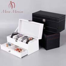 Double-Layer Watch Jewelry Box, Small Watch Storage Box, Integrated Jewelry Storage Box For Rings, Necklaces And Bracelets Back To School Dormitory Storage - Multicolor - View 4