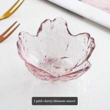 Cute Pink Cherry Blossom Dipping Sauce Dish, Creative Cherry Blossom Hammered Pattern, Catering & Home Kitchen Gold-Trimmed Dipping Sauce Plates, Small Bowl, Exquisite Seasoning Plate, Multi-Purpose,School Supplies