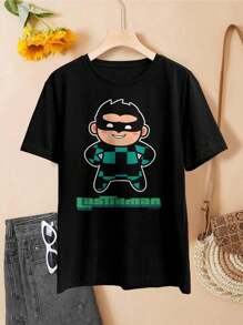 Lastikman Valentine's Day T-Shirts For Kids Women Filipino Superhero Fashion Design From TFC Store - Black - View 2