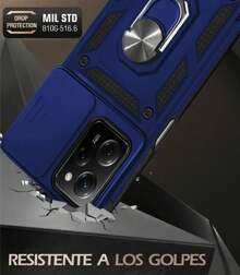 Evephones [3 In 1] Military Style Rugged Case Camshield For Redmi Poco Mi Case Modern Style + 9D Screen Protector Kit And Camera Lens Tempered Glass Anti-Scratch HD - 藏蓝色 - 查看 5
