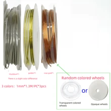 Juego de 2/3 piezas de alambre para hacer joyas, alambre metálico para cuentas, manualidades de joyas DIY, disponibles en oro, plata, oro rosa, KC oro, oro champán, 2 colores/3 colores, para joyería, manualidades y hechos a mano (principiantes y amantes de las manualidades)