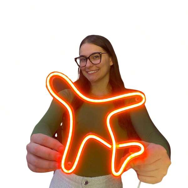 Luminária De Parede Avião Neon Led Decoração Luz 110/220V