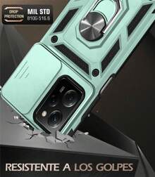 Evephones [3 en 1] Funda Uso Rudo Estilo Militar Camshield para modelos Redmi Poco Mi Case Estilo Moderno + Kit Micas Protectoras 9D Mica para Pantalla y Mica para Cámara de Cristal Templado Antirayaduras HD - verde menta - Ver 5