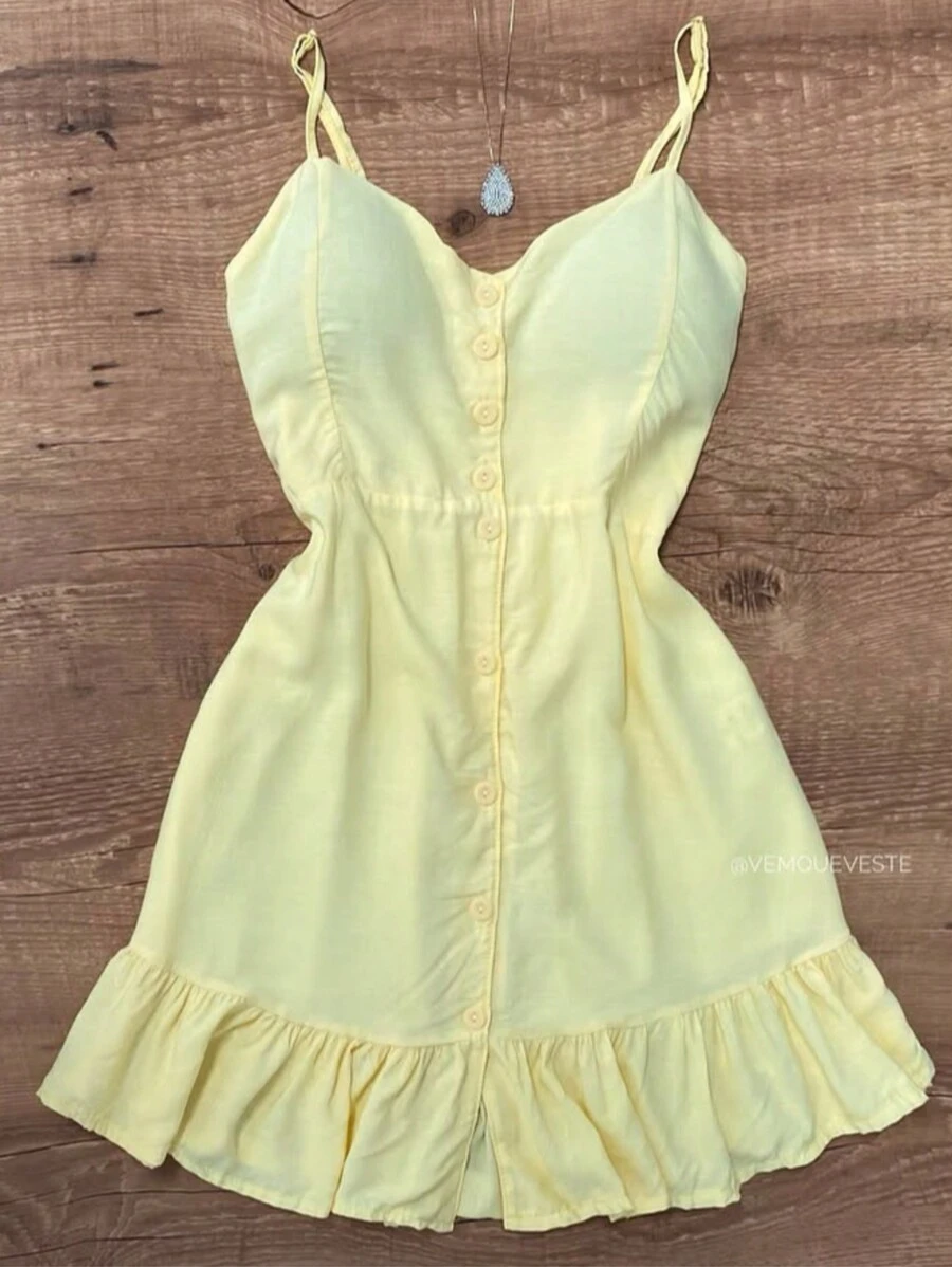 Short Ayla Dress - 芥末黃 - 查看 1