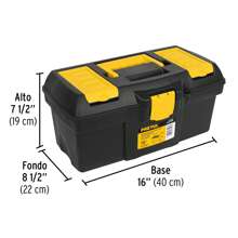 Caja para herramienta de 16" con compartimentos, Pretul CHP-16CP - Negro - Ver 3