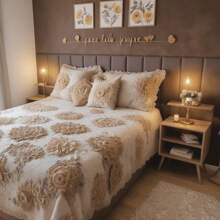 Paper and Wall Complete Headboard Kit For Single Bed 5 Modules 60x20cm Immediate Shipping - 咖啡棕 - 查看 1
