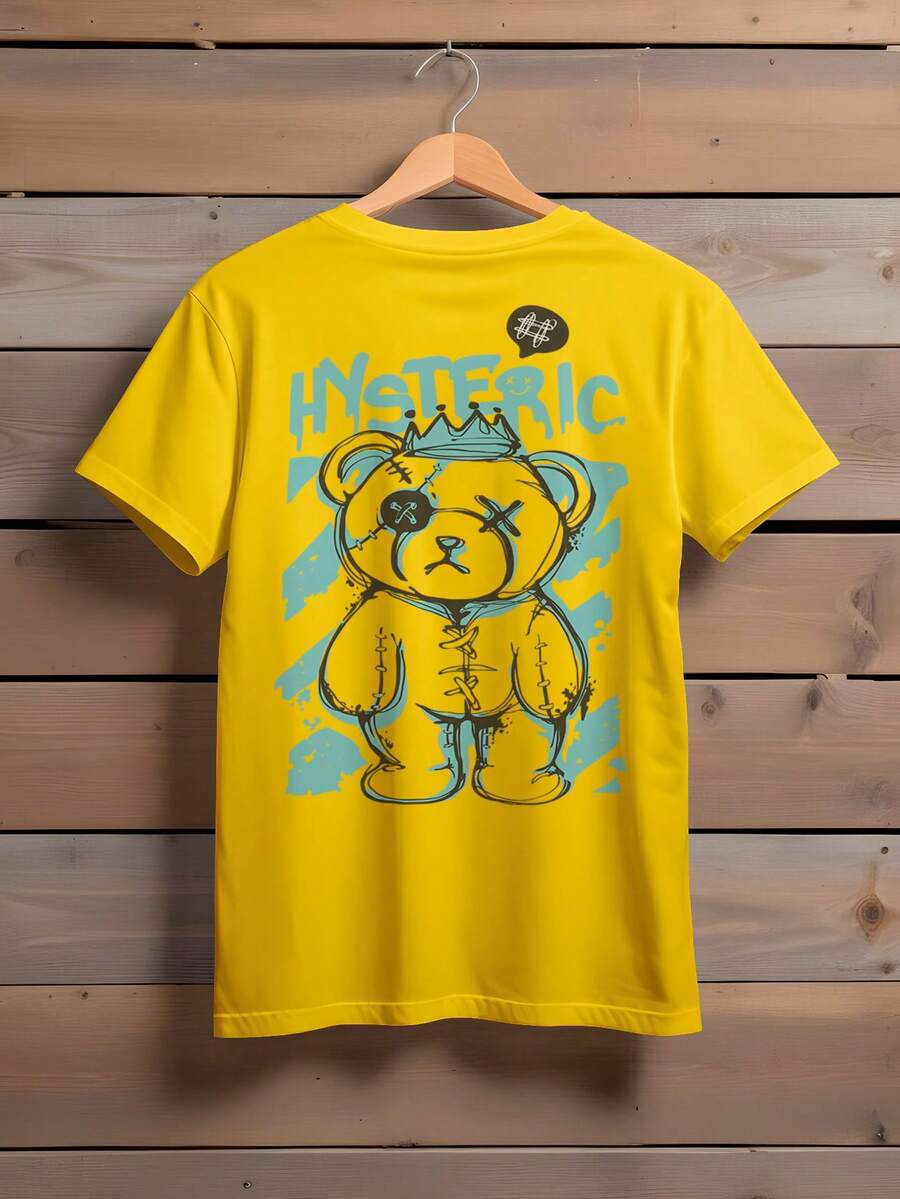 Men T-Shirts - 黃色 - 查看 1
