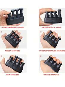 New Finger Exerciser And Grip Strength Trainer For Hand And Guitar Players - Improve Finger Strength And Dexterity - Multicolor - View 4