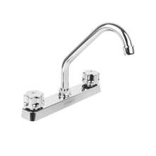 TRUPER Mezcladora 8" fregadero, ABS, cuello corto, hexagonal, BASIC FP-317 - Plateado - Ver 1