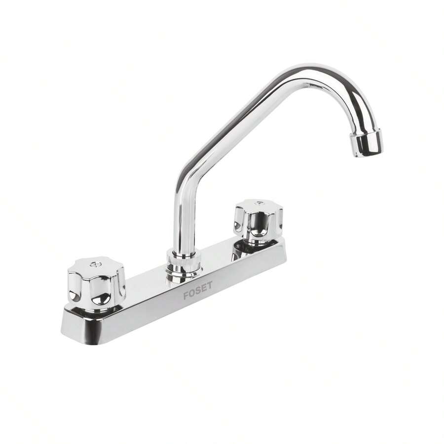 TRUPER Mezcladora 8" fregadero, ABS, cuello corto, hexagonal, BASIC FP-317 - Plateado - Ver 1