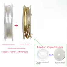 Juego de 2/3 piezas de alambre para hacer joyas, alambre metálico para cuentas, manualidades de joyas DIY, disponibles en oro, plata, oro rosa, KC oro, oro champán, 2 colores/3 colores, para joyería, manualidades y hechos a mano (principiantes y amantes de las manualidades)