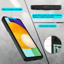 Evephones [3 en 1] Funda Uso Rudo Estilo Militar Camshield para modelos Redmi Poco Mi Case Estilo Moderno + Kit Micas Protectoras 9D Mica para Pantalla y Mica para Cámara de Cristal Templado Antirayaduras HD - verde menta - Ver 4