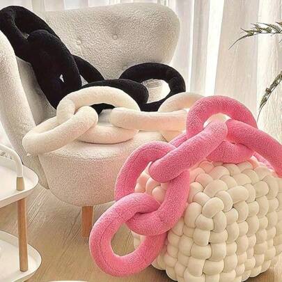 时尚创意结羊毛娃娃抱枕 - 柔软可洗装饰抱枕。靠垫。沙发和卧室的靠垫以及户外陪伴 - 非常适合圣诞节、感恩节和家居装饰