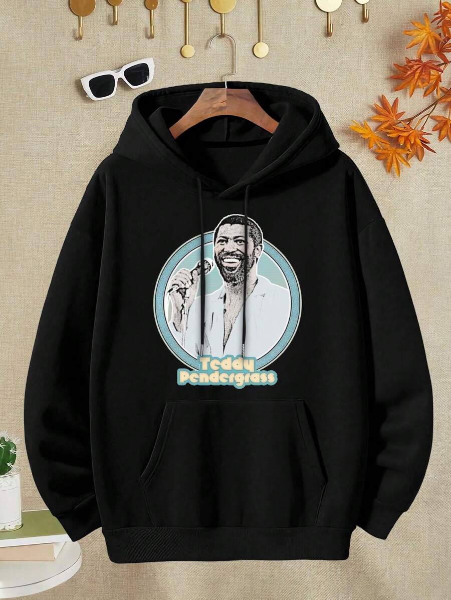 Teddy Pendergrass Retro Soul Fan Design Big Size Women Hoodie Hoodie For Women Acid Washed Jeans Black Pride Funk New Edition Style - 黑色 - 查看 1