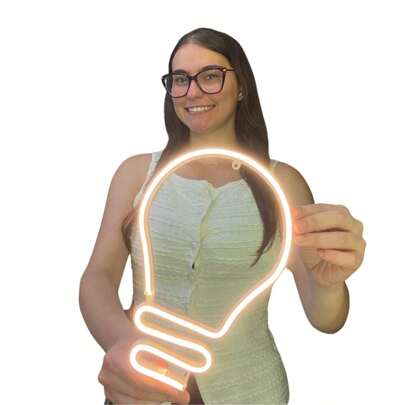 Luminária De Parede Lampada Neon Led Decoração Luz 110/220V