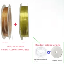 Juego de 2/3 piezas de alambre para hacer joyas, alambre metálico para cuentas, manualidades de joyas DIY, disponibles en oro, plata, oro rosa, KC oro, oro champán, 2 colores/3 colores, para joyería, manualidades y hechos a mano (principiantes y amantes de las manualidades)