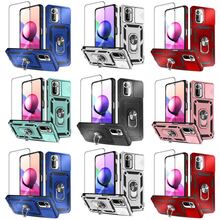 Evephones [3 en 1] Funda Uso Rudo Estilo Militar Camshield para modelos Redmi Poco Mi Case Estilo Moderno + Kit Micas Protectoras 9D Mica para Pantalla y Mica para Cámara de Cristal Templado Antirayaduras HD - verde menta - Ver 2