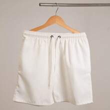 Men's Linen Shorts Plain Bermuda Premium Quality Mauricinho - White - View 1