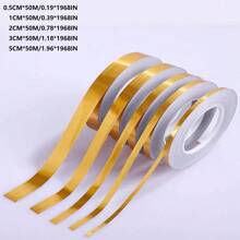 1roll 50m/Roll Waterproof Self-Adhesive Floor/Wall Sticker Multiple Sizes Alloy Color Skirting Line Tile Gap Edge Sealing Tape For Home Decor Stickers - Multicolor - View 5