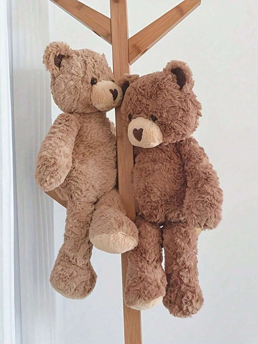 1pc Soft & Cuddly Plush Teddy Bear - Adorable Stuffed Animal With Velvety Fur, Perfect Gift For Birthday, Christmas, New Year, Valentine's Day, Wedding Party, And All Occasions - 彩色 - 查看 1