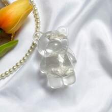 Transparent Bear Cute Ins-Style Girl's Heart Phone Fold Stand, Adhesive Foldable Phone Holder - Phone Cute Accessory, Ideal Gift For Friends, Holidays - Multicolor - View 4