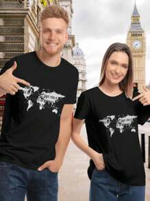 Valentine's Day Adventure A Mile Of Road Vs. A Mile Of Runway - Map T-Shirt For Pilots Explorers Women - Black - View 1