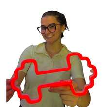 Luminária Parede Haltere Neon Led Decoração Luz 110v-220v