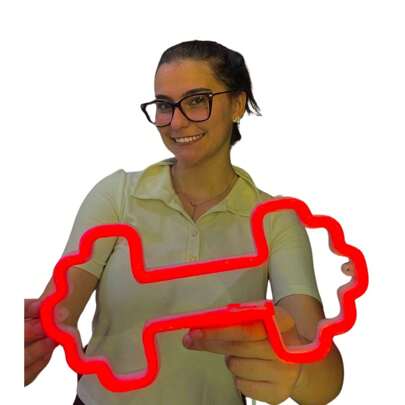 Luminária Parede Haltere Neon Led Decoração Luz 110v-220v