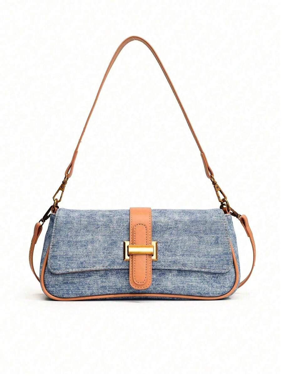 Dedoo 1pc Handbag 2024 New Fashion Handbag Joker Cowboy Long Stick Handbag 2024 New Advanced Texture Niche Original Shoulder And Underarm Slung, Suitable For Travel, Dating, Shopping, White-Collar Workers To Wear, Send Girlfriends Girlfriends And Other Scenarios. - Nhiều màu - Xem 1