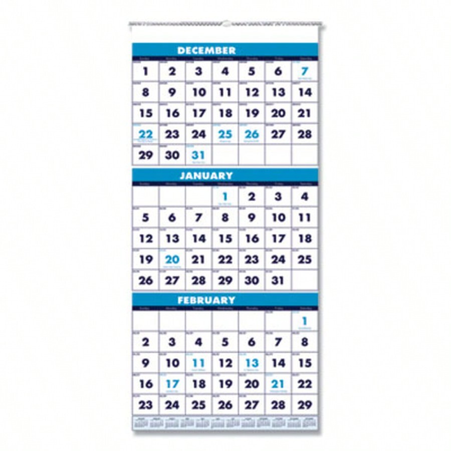 House Of Doolittle™ ThreeMonth Format Wall Calendar, Vertical