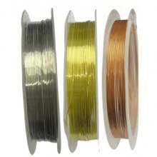 Juego de 2/3 piezas de alambre para hacer joyas, alambre metálico para cuentas, manualidades de joyas DIY, disponibles en oro, plata, oro rosa, KC oro, oro champán, 2 colores/3 colores, para joyería, manualidades y hechos a mano (principiantes y amantes de las manualidades)