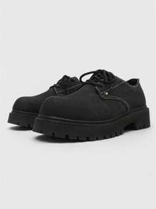 Men's Thick Sole Derby Shoes, Original Design Big Head Shoes, British Style Casual Sneakers, Suitable For Teen Summer Casual, Outdoor Athletic, Vacation Travel, Graduation Gifts, Birthday Dress Accessories - Multicolor - View 4