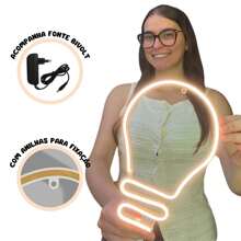 Luminária De Parede Lampada Neon Led Decoração Luz 110/220V