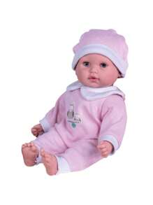 Boneca bebê corpo de pano abre e fecha os olhos coleção te amo