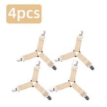 可调节三角形床单夹、沙发床单固定夹、桌布固定带、防滑床单扣、圣诞礼物 - 彩色 - 查看 13