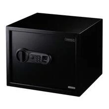 KASHBILL Caja Fuerte Biométrica Grande 30x38x30 cm modelo CFB03 con Cierre de Huella Digital y Llave de Emergencia, Seguridad Avanzada para Hogar y Oficina - Negro - Ver 1