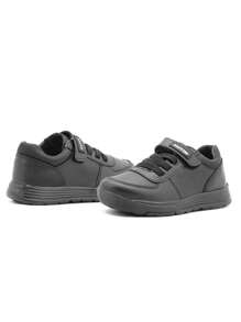 Yuyin Leather School Shoes For Boys With Atom Soft Insole Breathable Lace-Up Adjustment Non-Slip Super Light - 黑色 - 查看 8