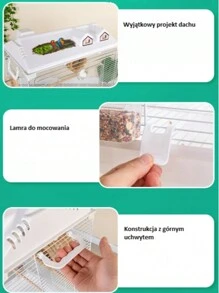Transparent Birdcage For Budgerigars, Ornamental Birdcages For Cockatiels, Lovebirds, White-Eyes, Large-Sized Villa Birdcages, Viewing Cages. - White - View 10