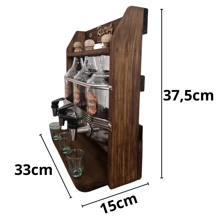 Cachaça Drinks Shots Wall Countertop Three Bottles Pingometer - Pine - View 8